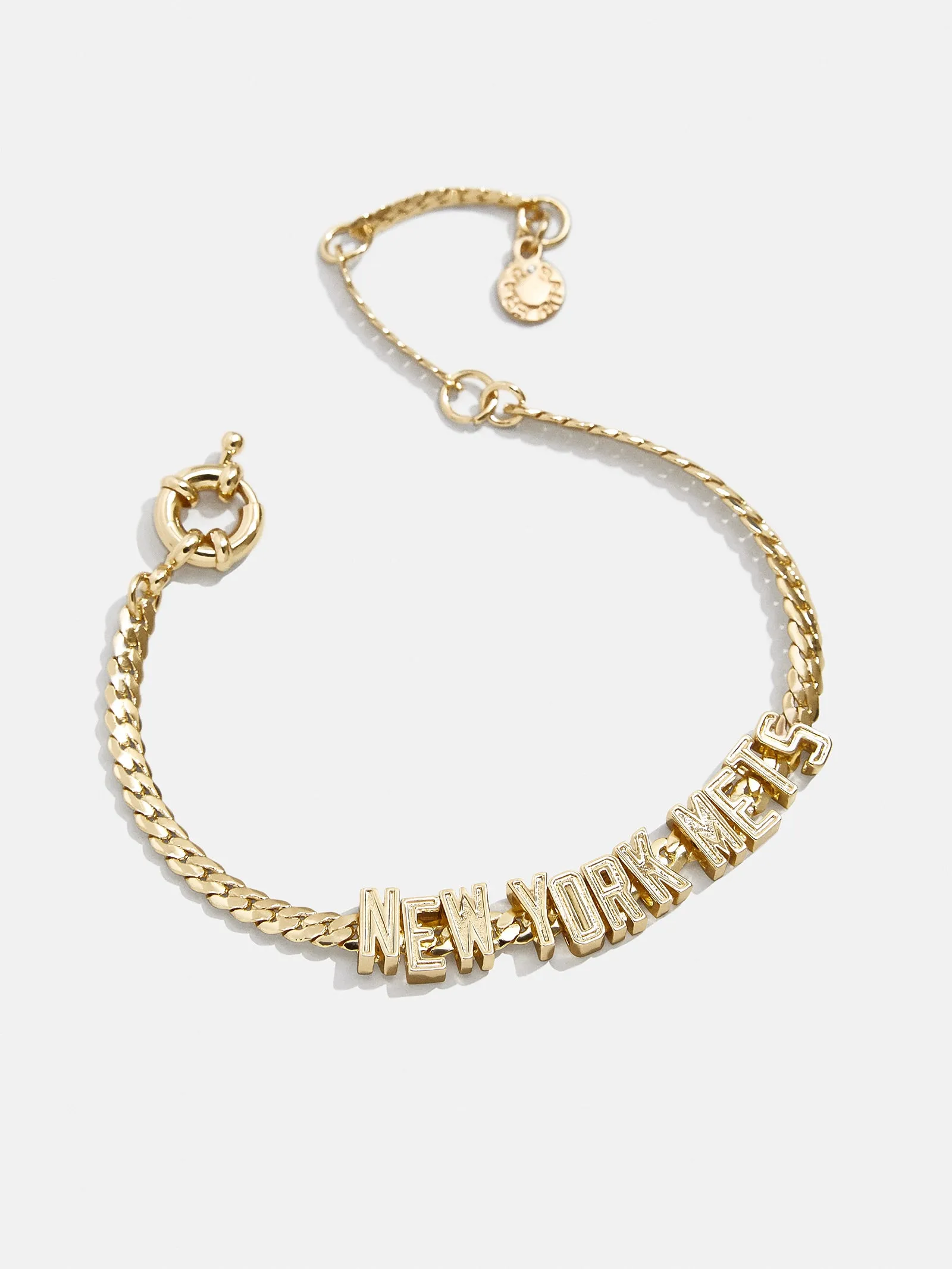 MLB Gold Curb Chain Bracelet - New York Mets sold by BaubleBar product image thumbnail 3