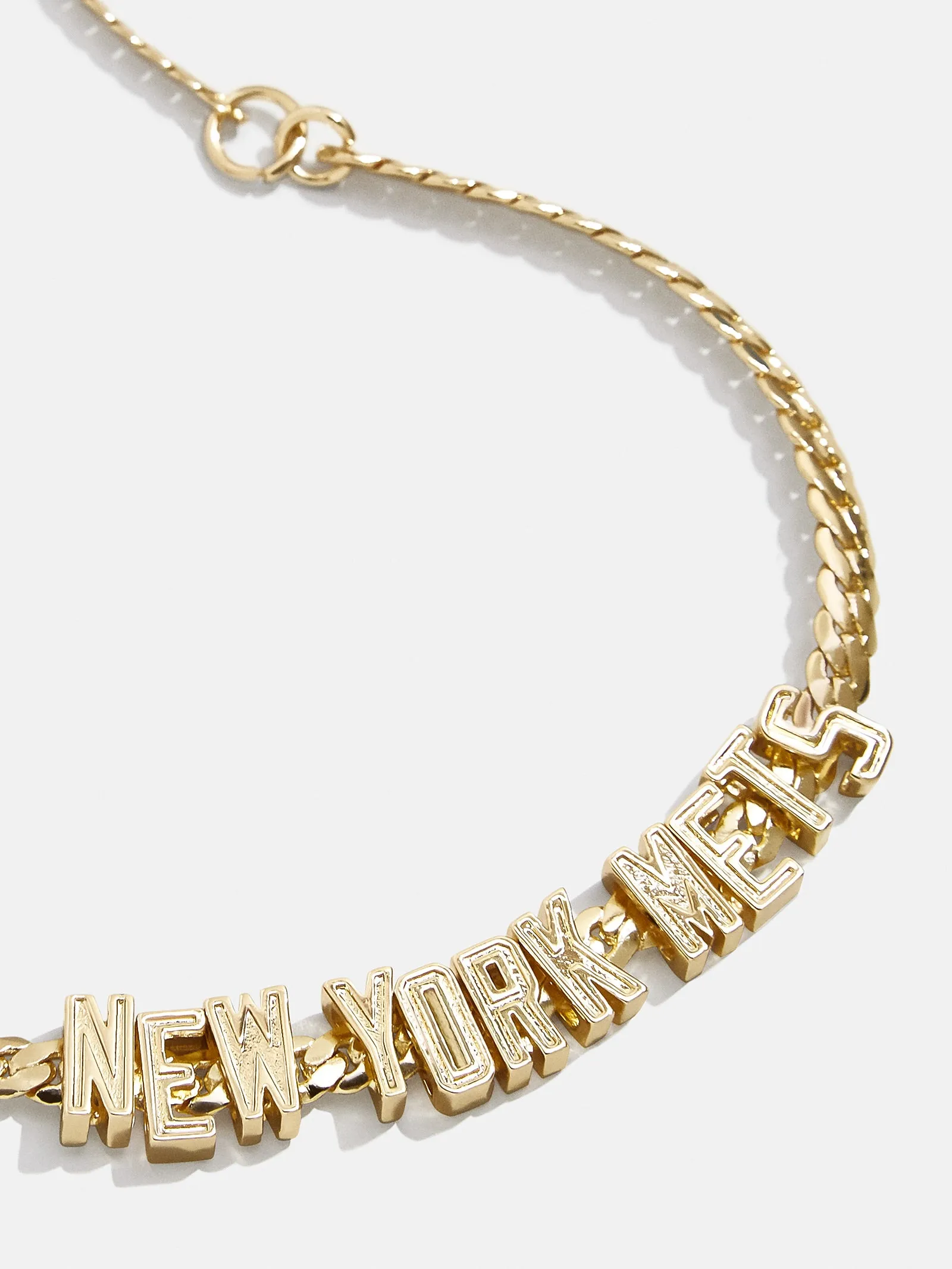 MLB Gold Curb Chain Bracelet - New York Mets sold by BaubleBar