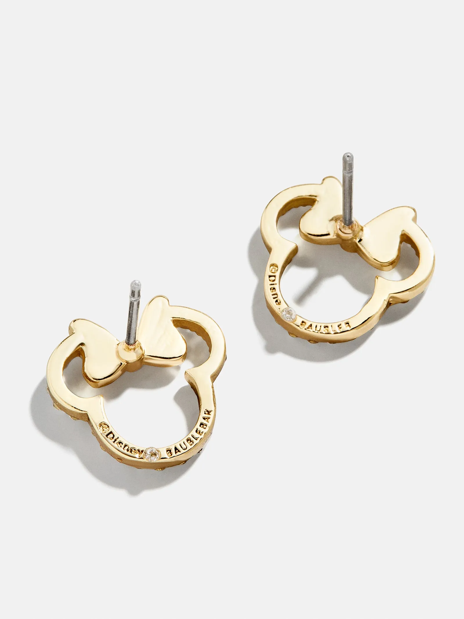 Minnie Mouse Disney Pavé Outline Earrings - Gold/Pavé sold by BaubleBar product image thumbnail 3