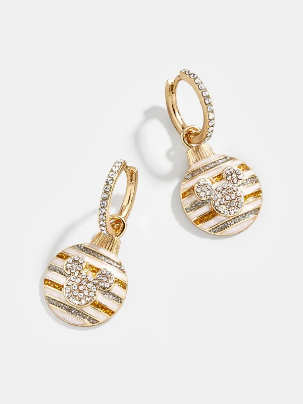 Mickey Mouse Disney Merry and Bright Earrings - Gold sold by BaubleBar