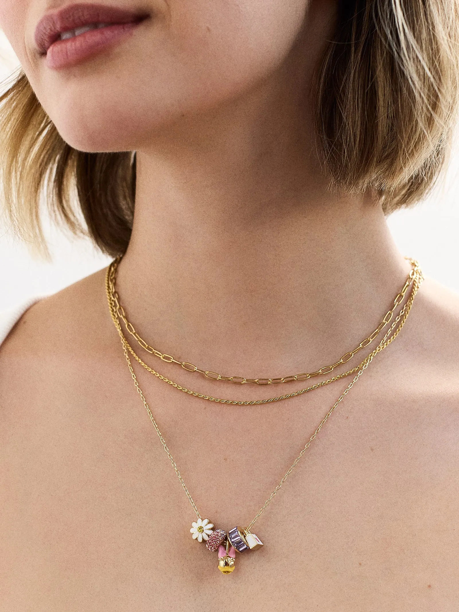 Disney Daisy Duck Beaded Charm Necklace - Daisy Duck sold by BaubleBar product image thumbnail 2