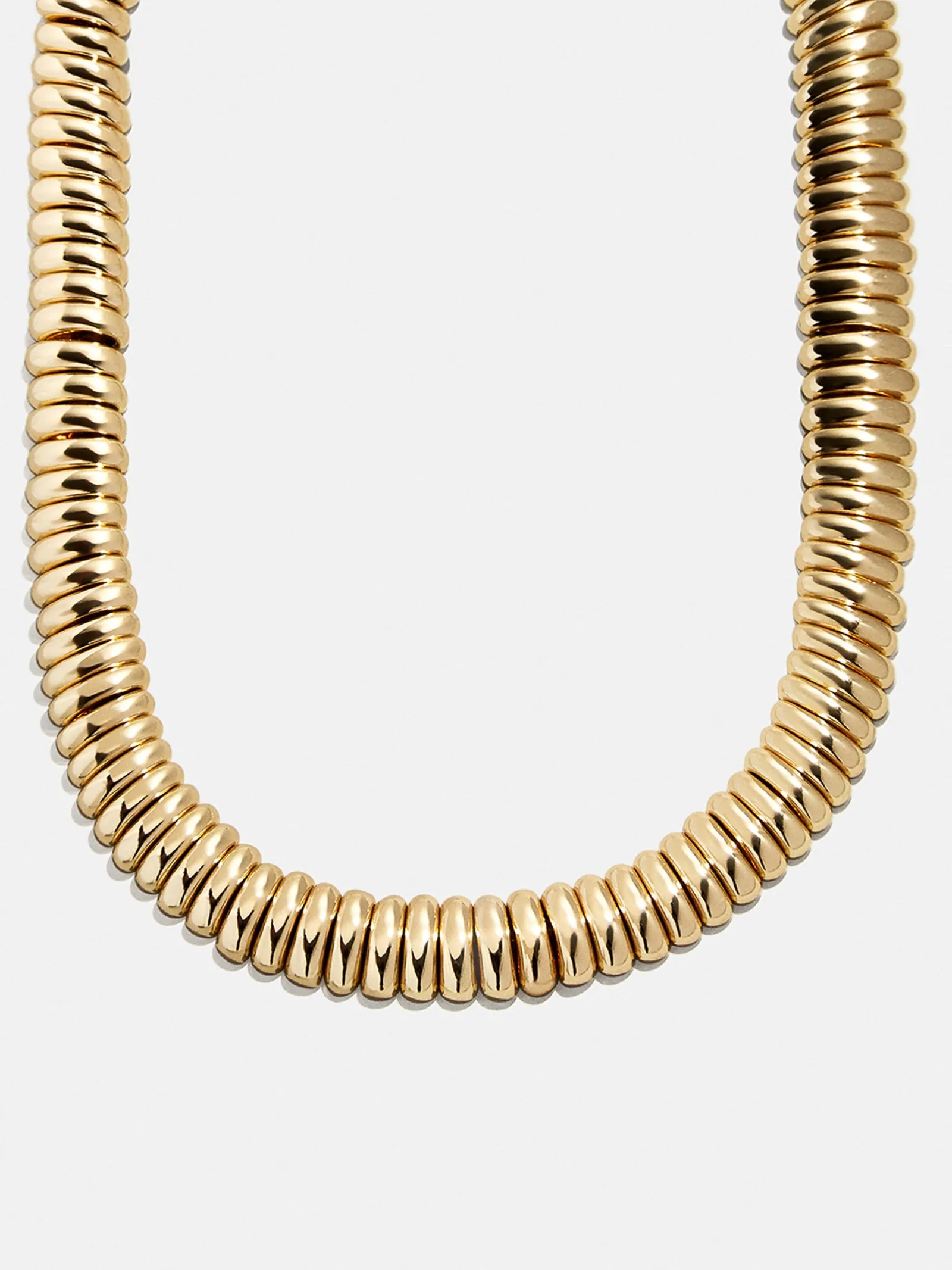 Keira Ribbed Necklace - Gold sold by BaubleBar