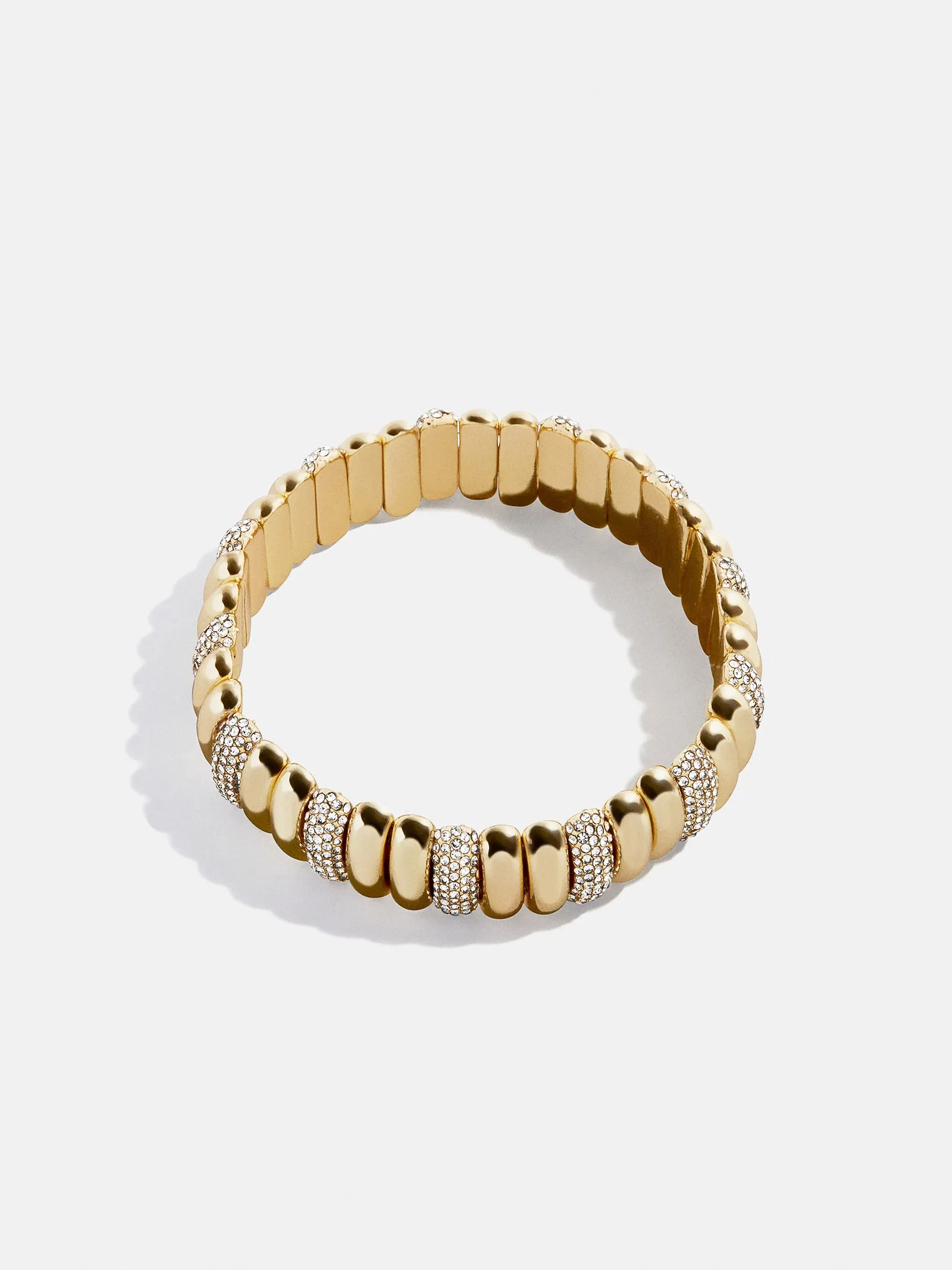 Keira Ribbed Bracelet - Gold/Pavé sold by BaubleBar product image thumbnail 4