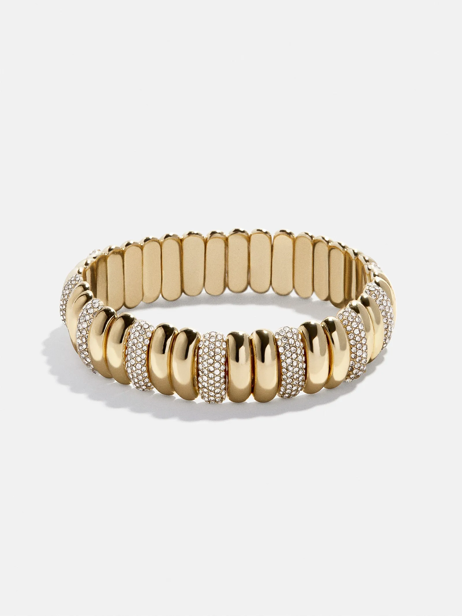 Keira Ribbed Bracelet - Gold/Pavé sold by BaubleBar product image thumbnail 3