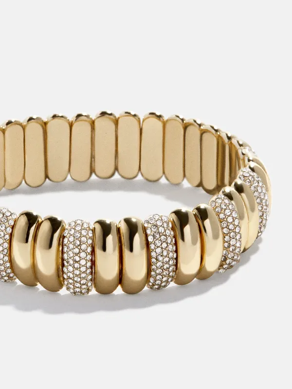 Keira Ribbed Bracelet - Gold/Pavé sold by BaubleBar