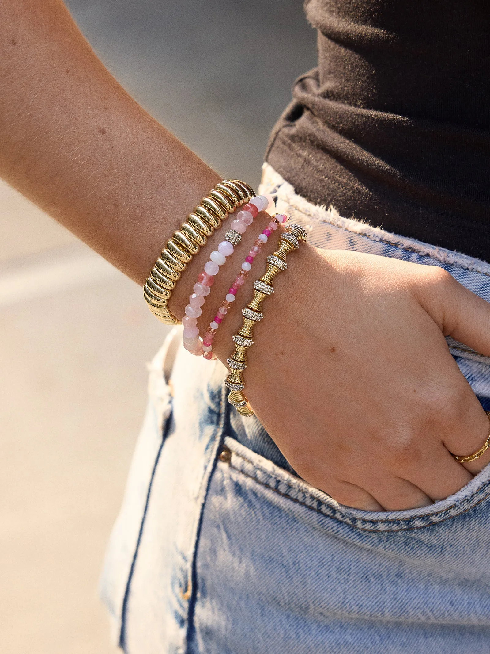 Tamera Gold Bracelet - Gold/Pavé sold by BaubleBar product image thumbnail 2