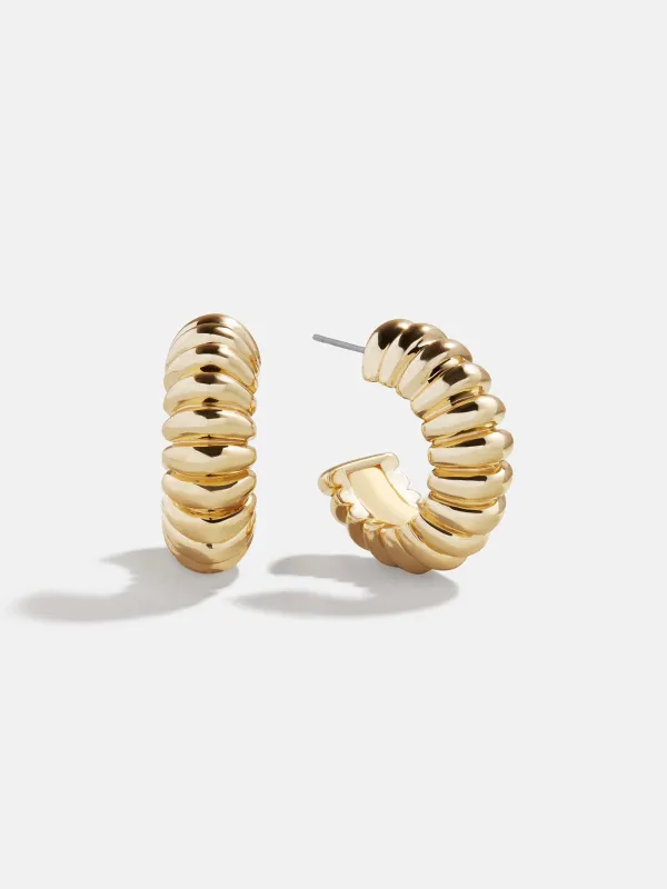 Kayla Gold Hoop Earrings - Gold sold by BaubleBar