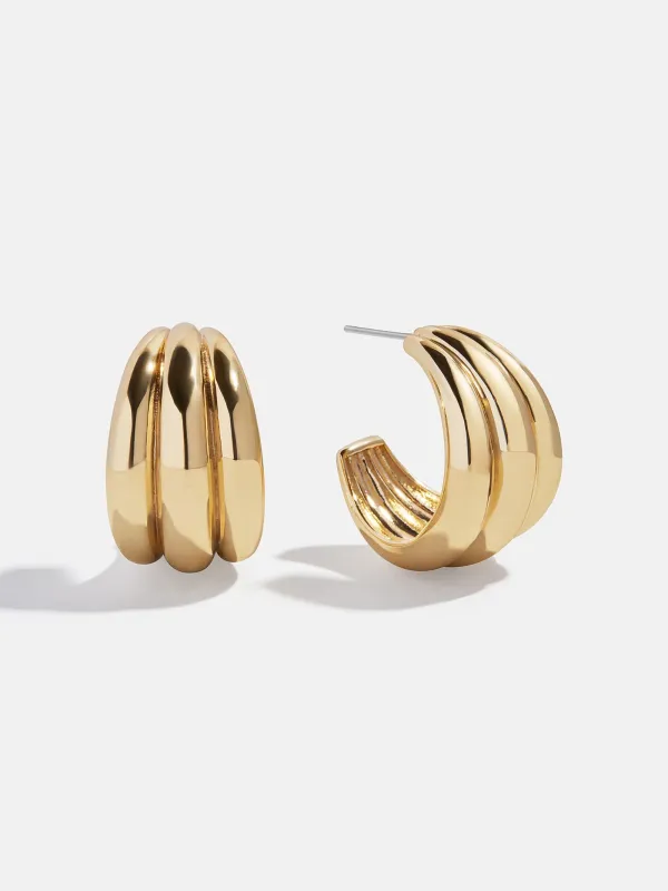 Gina Hoop Earrings - Gold sold by BaubleBar