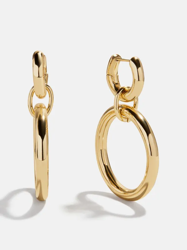 Viviana Hoop Earrings - Gold sold by BaubleBar