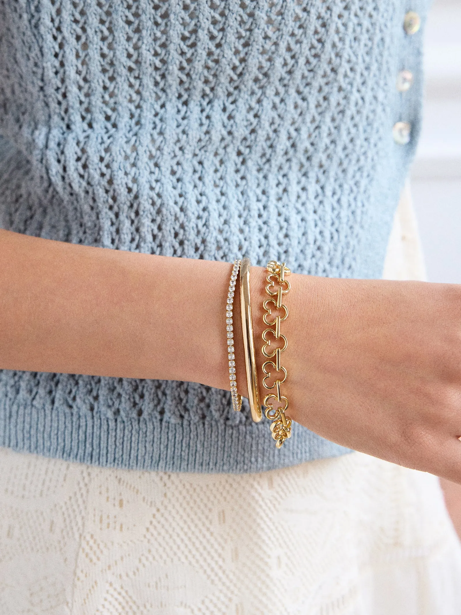 Disney Mickey Mouse Repeating Outline Bracelet - Gold sold by BaubleBar product image thumbnail 2