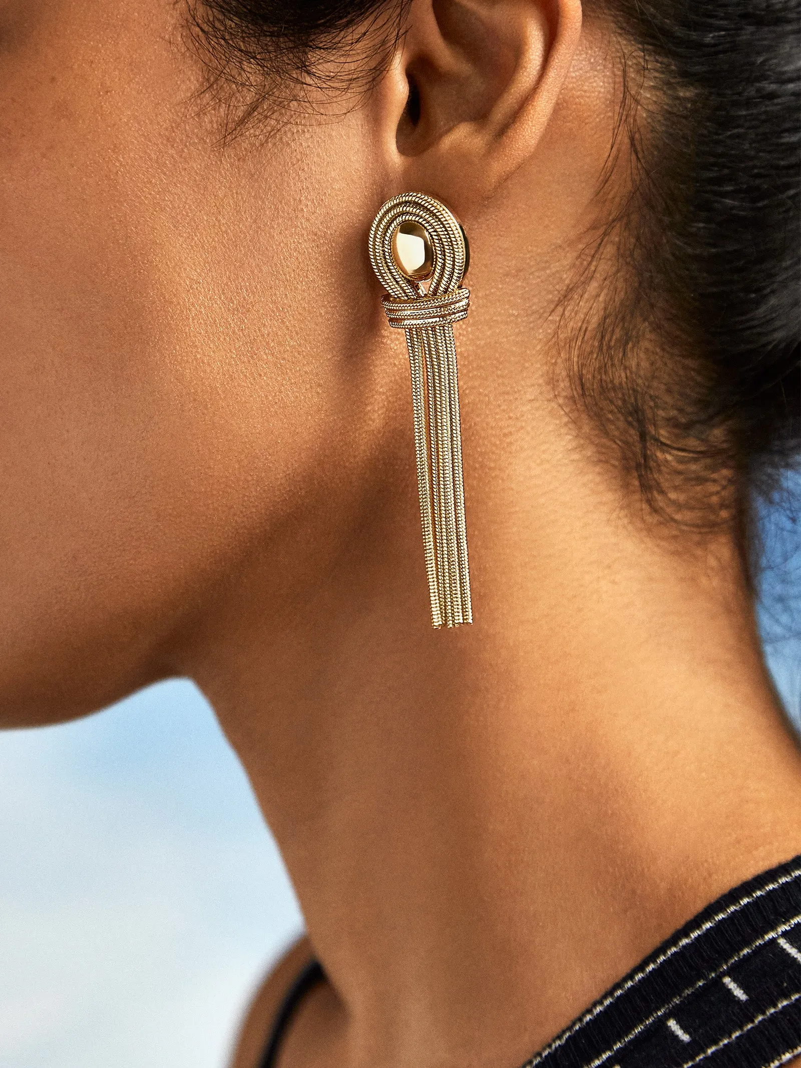 Lauren Earrings - Gold sold by BaubleBar product image thumbnail 2