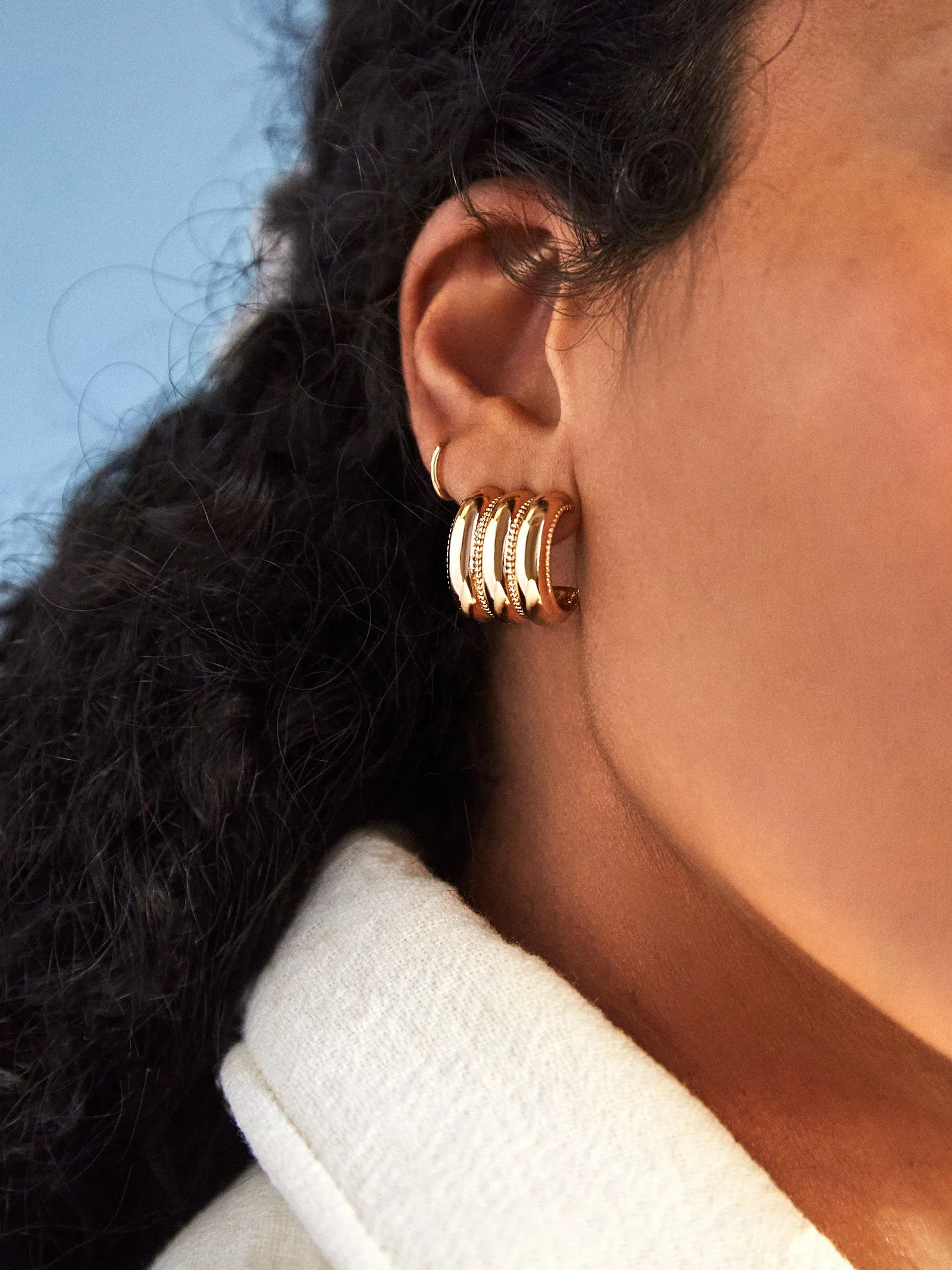 Jayla Earrings - Gold sold by BaubleBar product image thumbnail 2