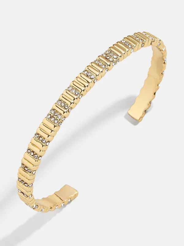 Raj Cuff Bracelet - Gold Plated Brass sold by BaubleBar