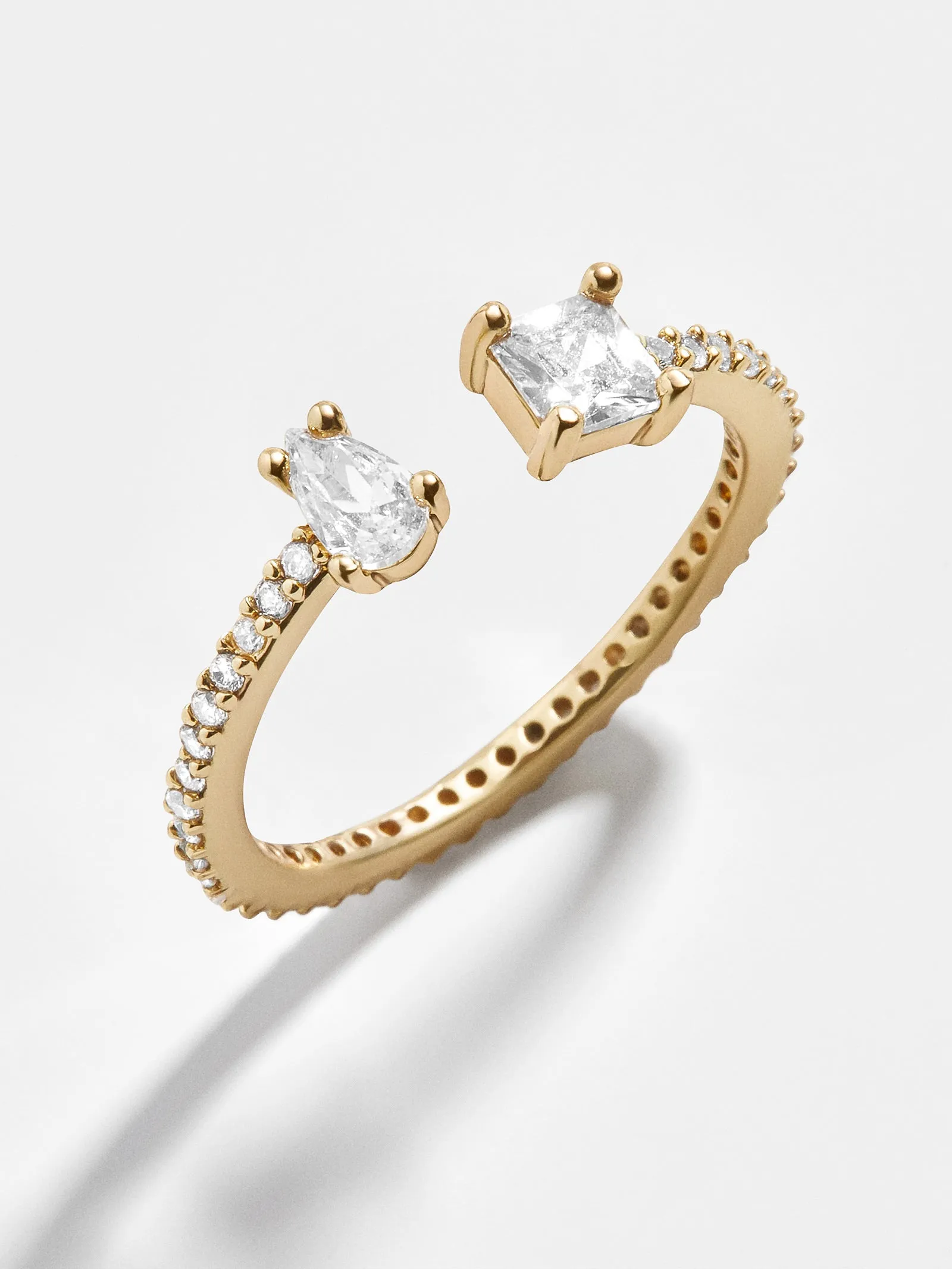 Akeelah Cubic Zirconia Ring - Gold/Pavé sold by BaubleBar product image thumbnail 3
