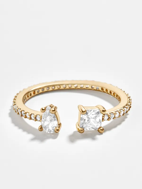 Akeelah Cubic Zirconia Ring - Gold/Pavé sold by BaubleBar