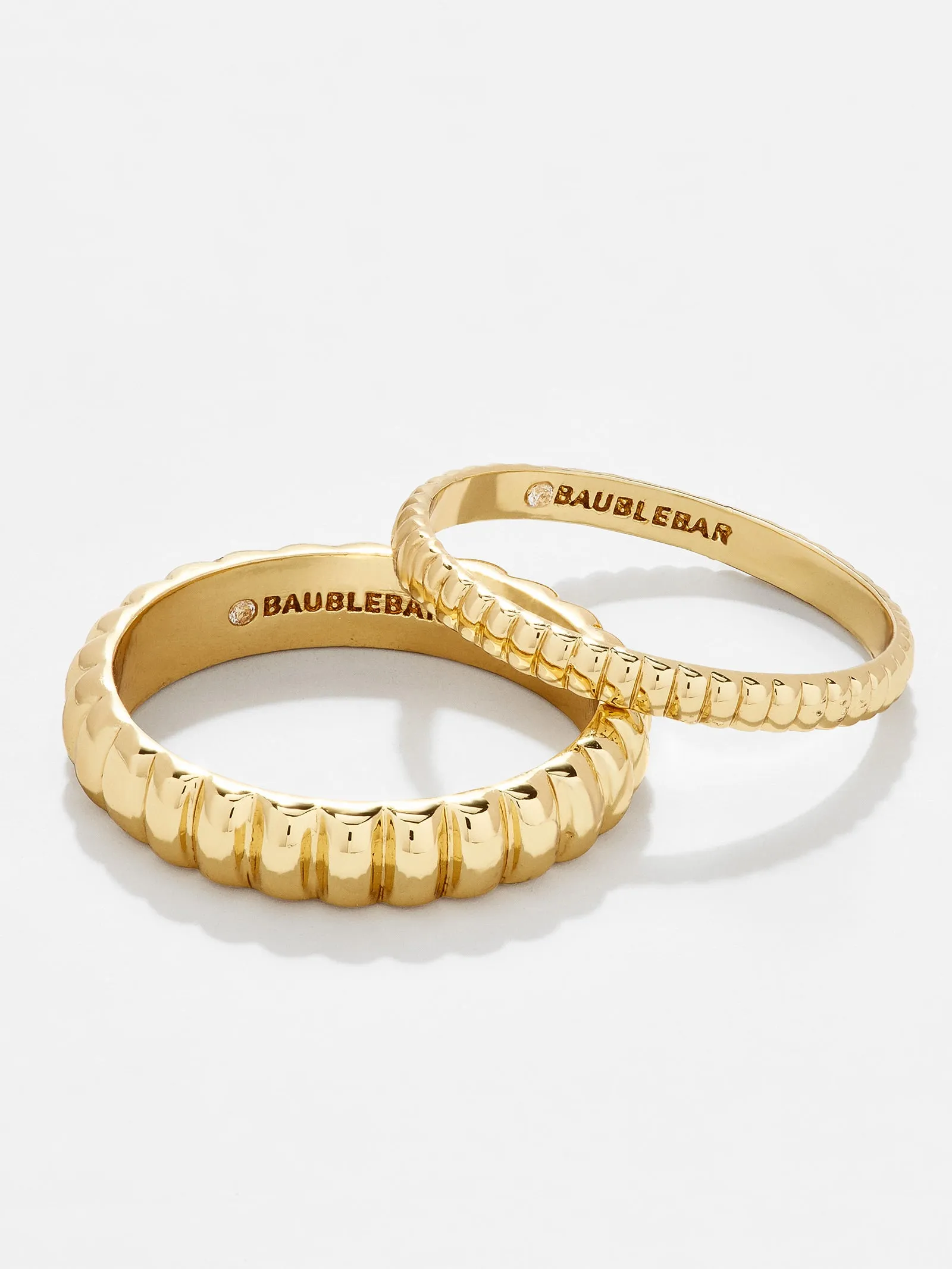 Magnolia Ring Set - Gold sold by BaubleBar