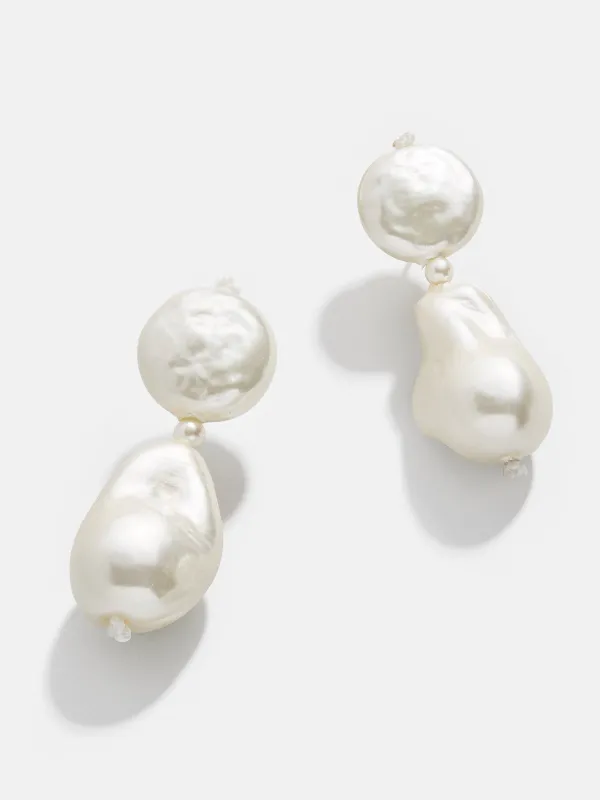 Elle Earrings - White sold by BaubleBar