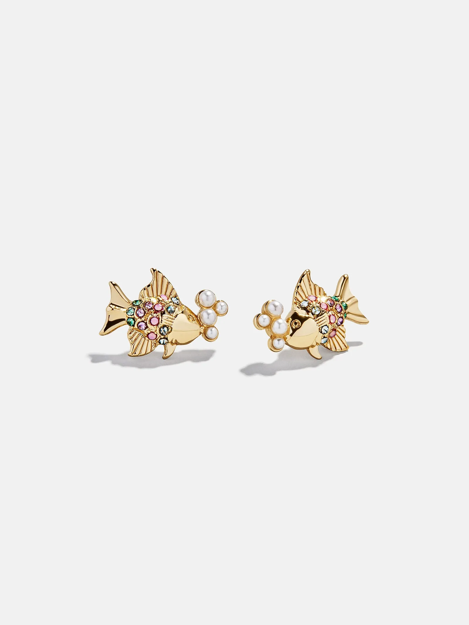 High Tide Fish Earrings - Gold/Multi sold by BaubleBar