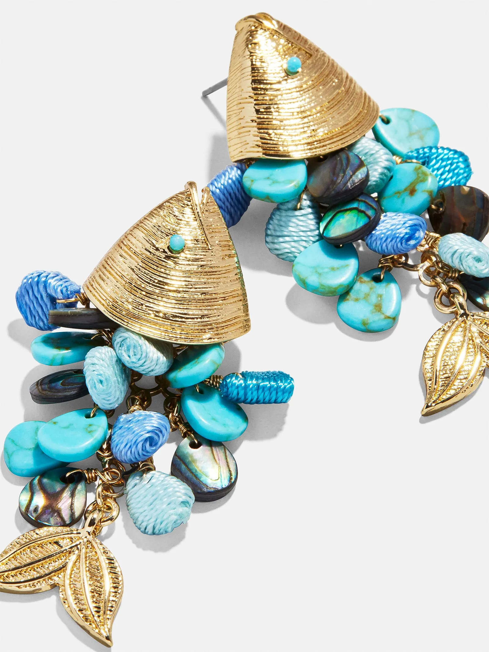 Ripple Effect Fish Earrings - Gold/Turquoise sold by BaubleBar product image thumbnail 3