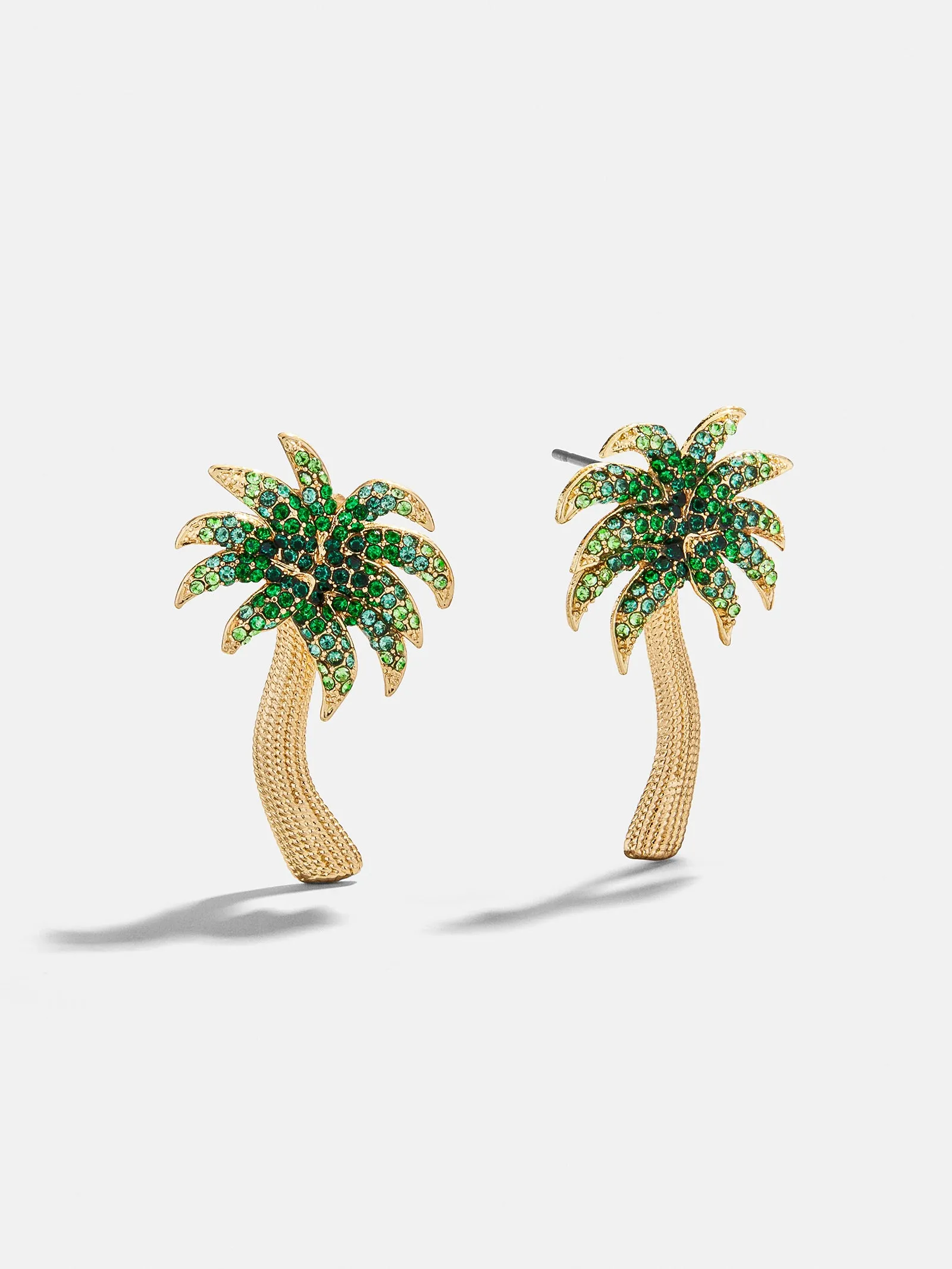 Palm Royale Statement Earrings - Gold/Green sold by BaubleBar