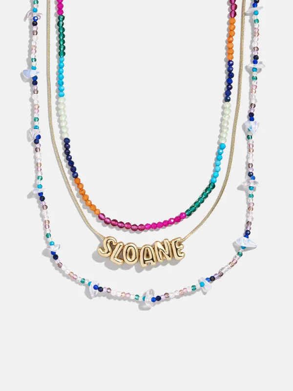 Rowan Semi-Precious Custom Layered Necklace - Santorini sold by BaubleBar