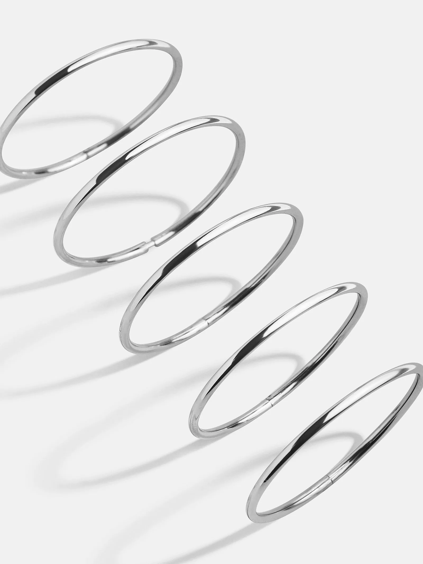 Alexia Bangle Bracelet Set - Silver sold by BaubleBar product image thumbnail 3