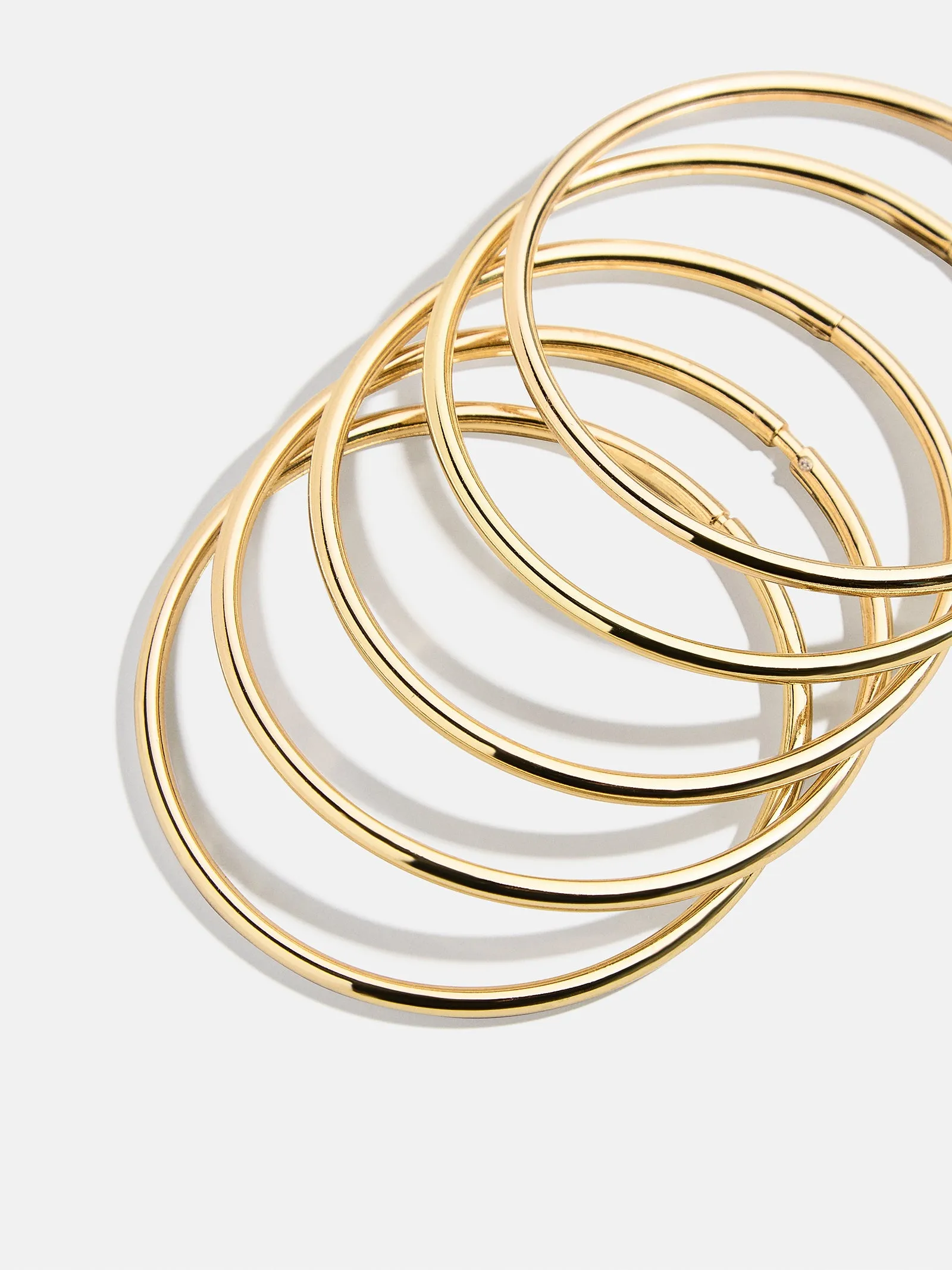 Alexia Bangle Bracelet Set - Gold sold by BaubleBar