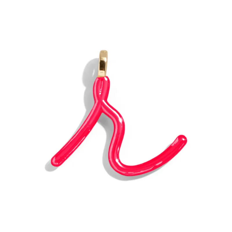 Custom Cherry Red Enamel Script Letter Charm - R sold by BaubleBar