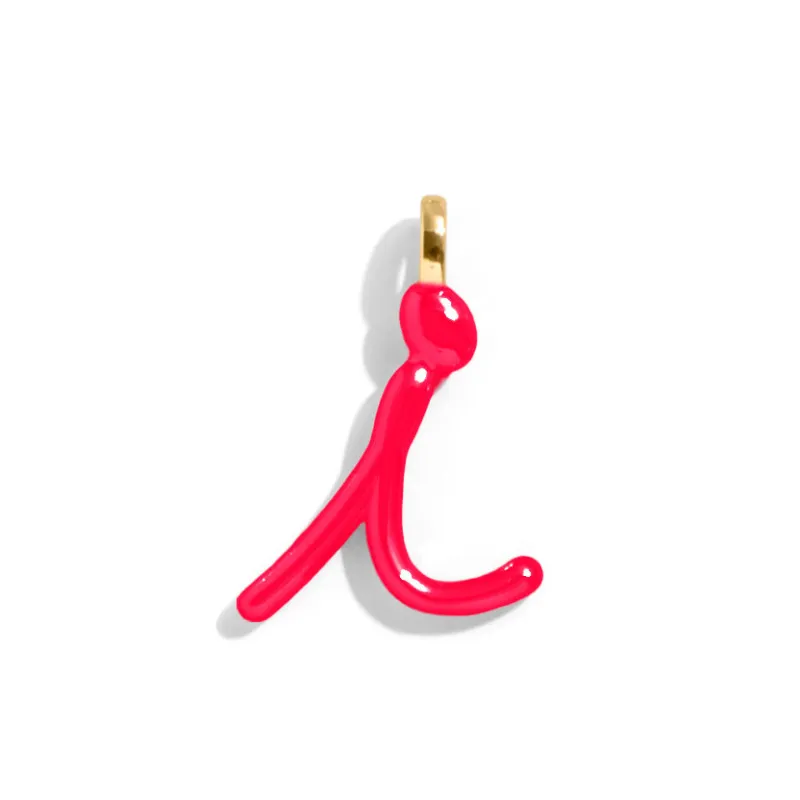 Custom Cherry Red Enamel Script Letter Charm - I sold by BaubleBar