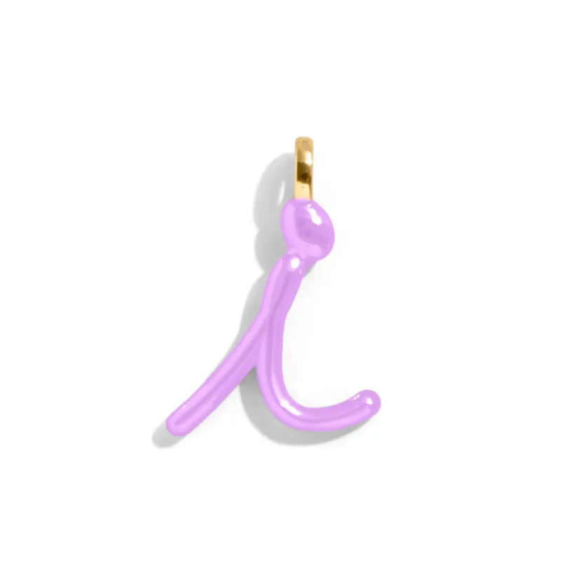Custom Lilac Enamel Script Letter Charm - I sold by BaubleBar
