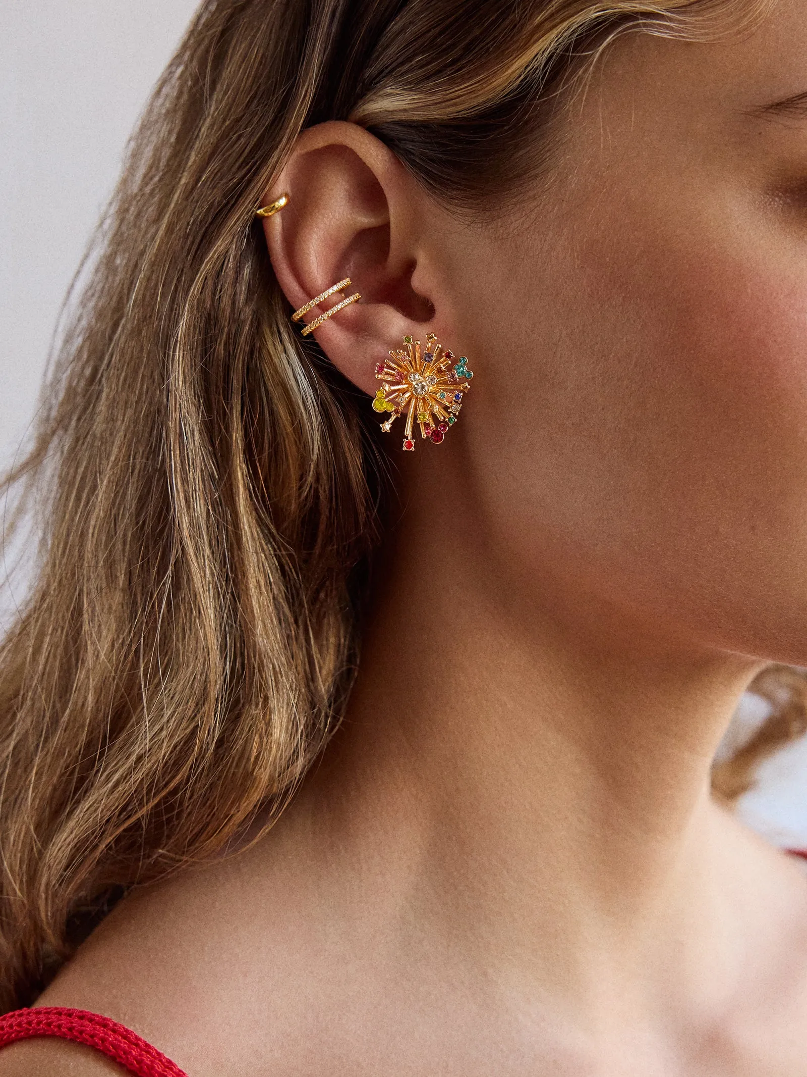 Disney Mickey Mouse Firework Earrings - Gold/Multi sold by BaubleBar product image thumbnail 2