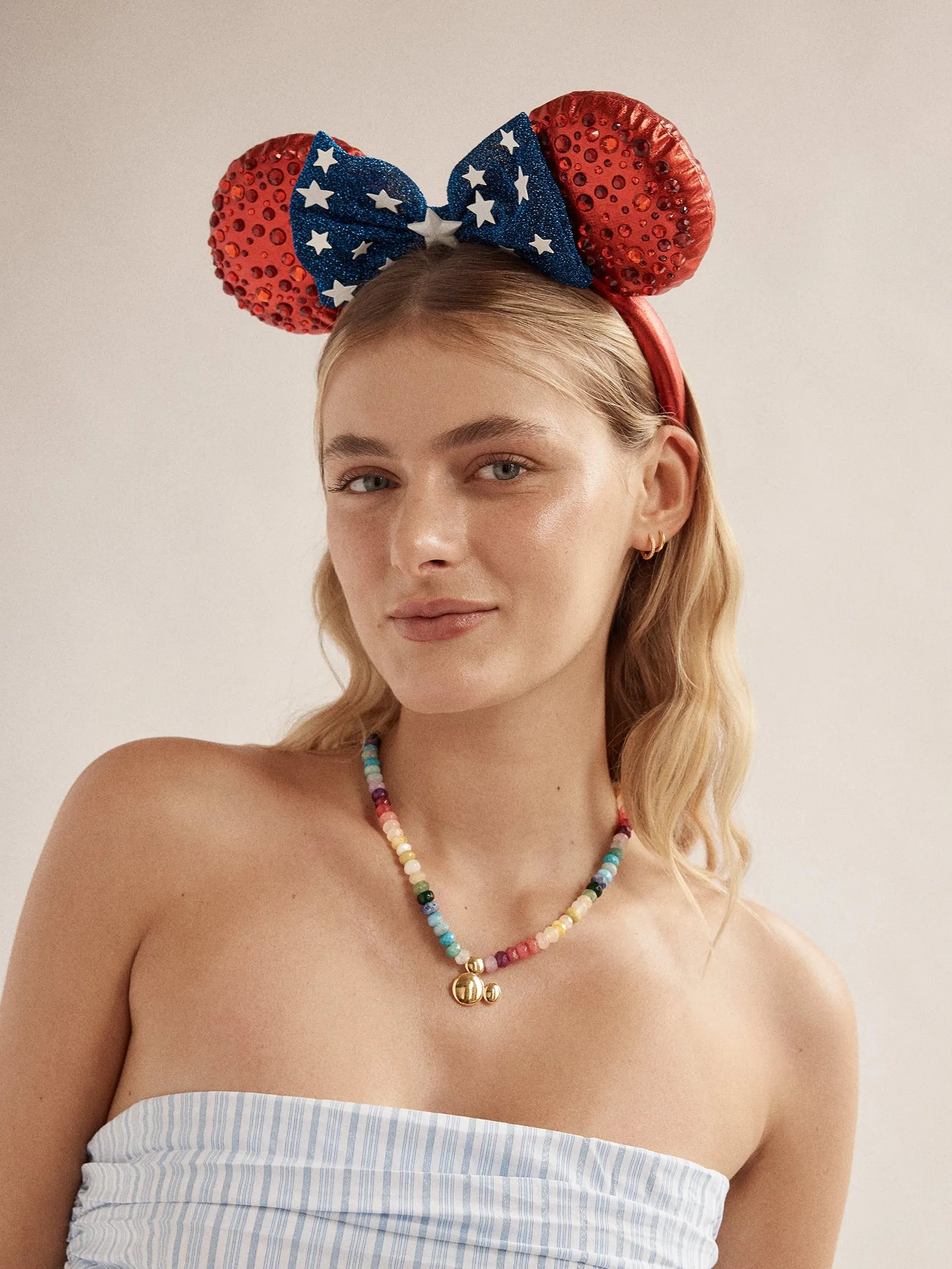 Disney Minnie Mouse Americana Ears Headband - Minnie Mouse Americana Ears sold by BaubleBar product image thumbnail 2