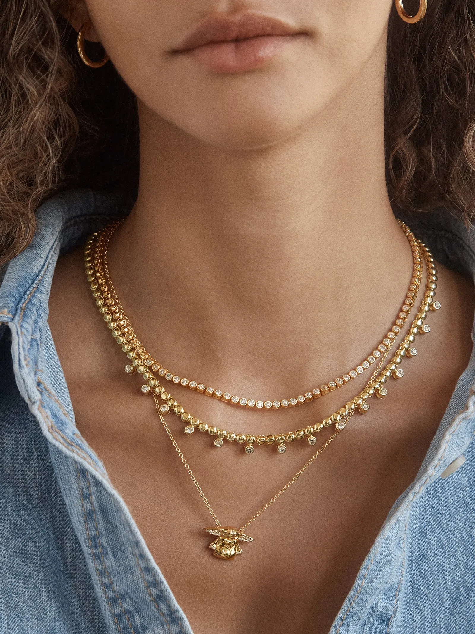 STAR WARS™ GROGU™ 18K Gold Pendant Necklace - Gold sold by BaubleBar product image thumbnail 2