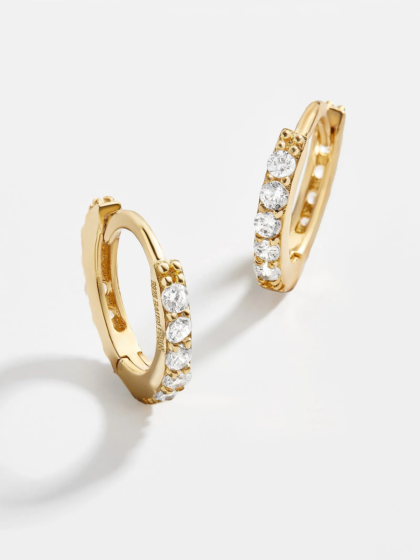 Hattie 18K Gold Earrings - Gold/Pavé sold by BaubleBar