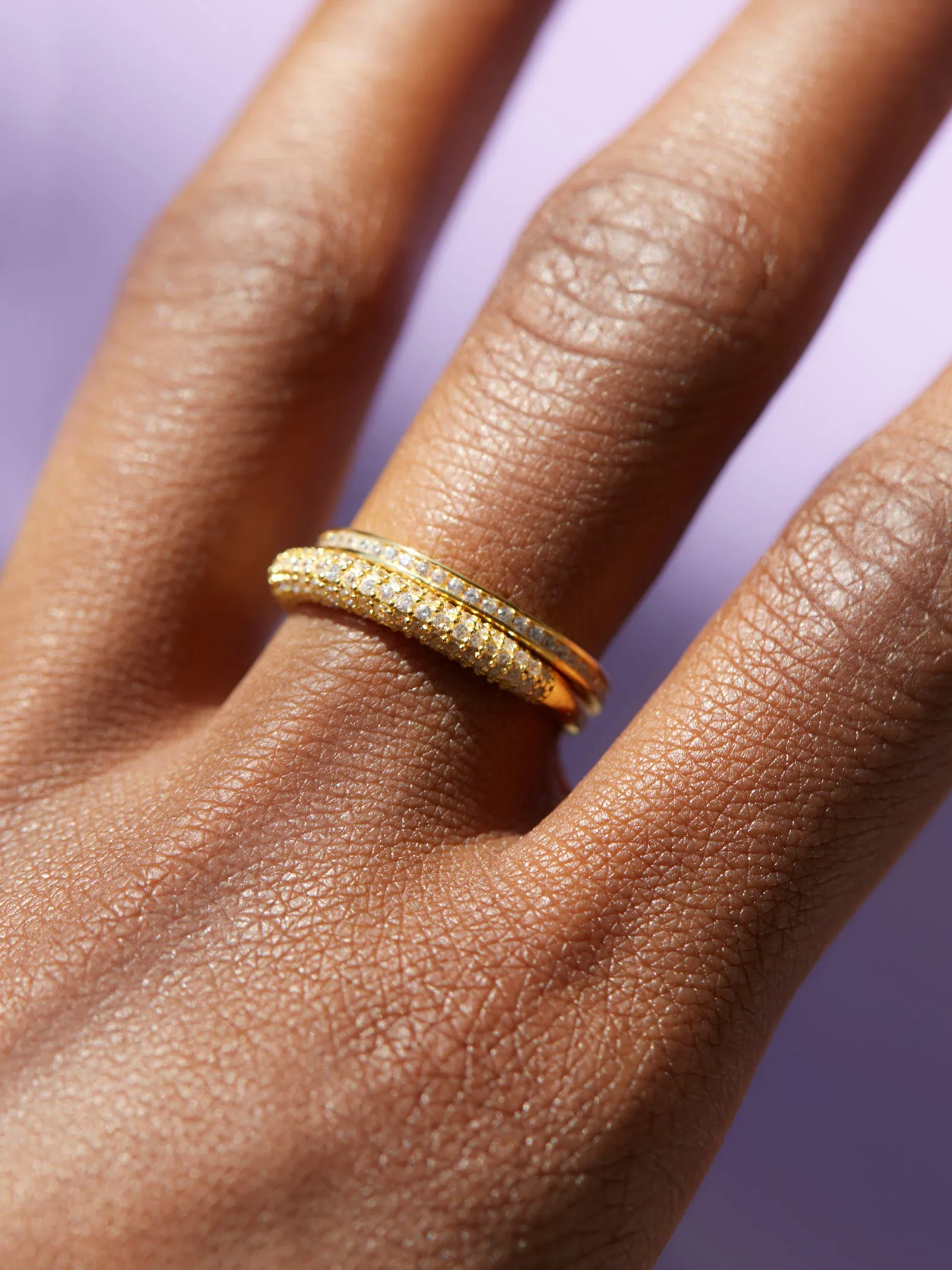 Pavé Maro 18K Gold Ring - Gold/Pavé sold by BaubleBar product image thumbnail 2