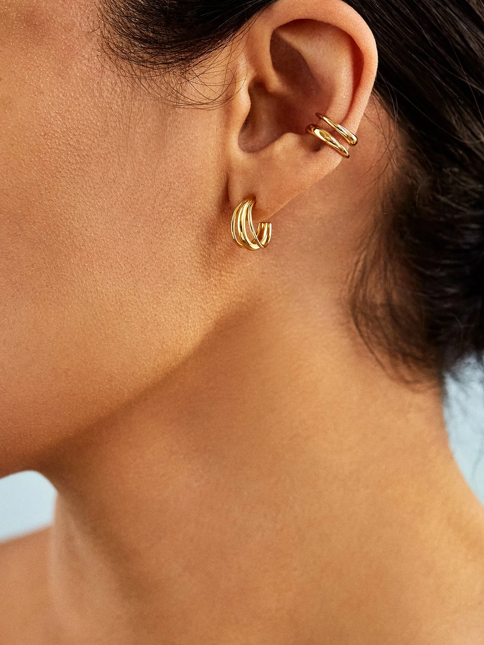 Morgan 18K Gold Earrings - Gold sold by BaubleBar product image thumbnail 2