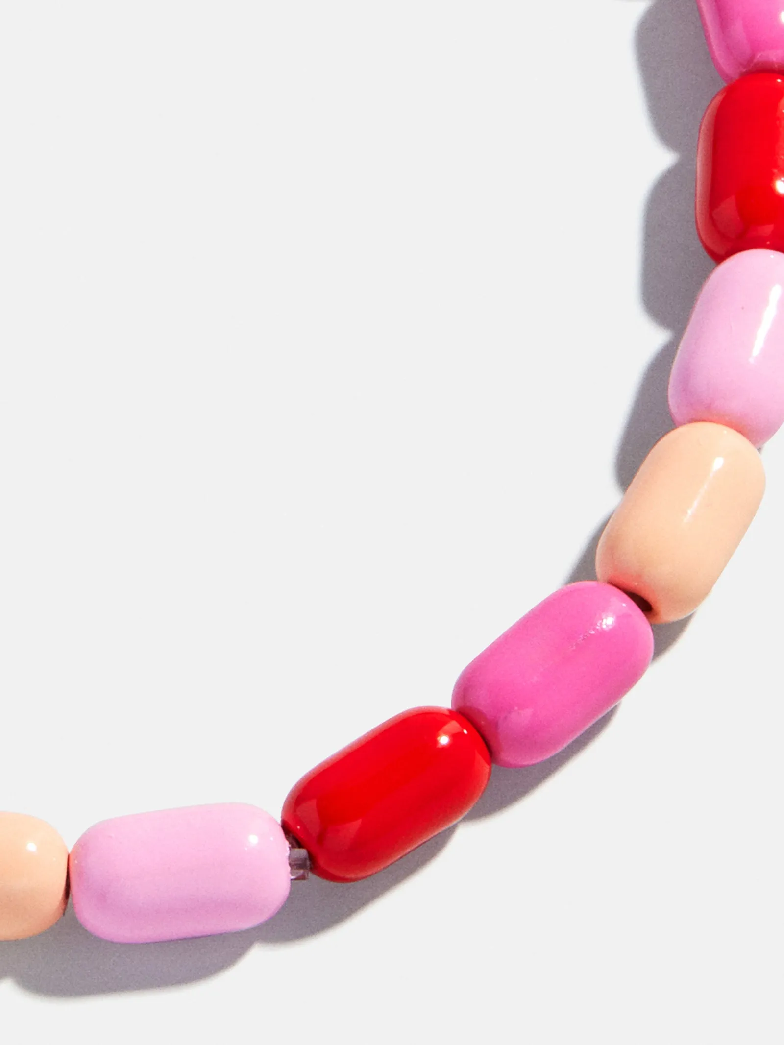 Brighten Up Enamel Beaded Bracelet - Strawberry Swirl sold by BaubleBar