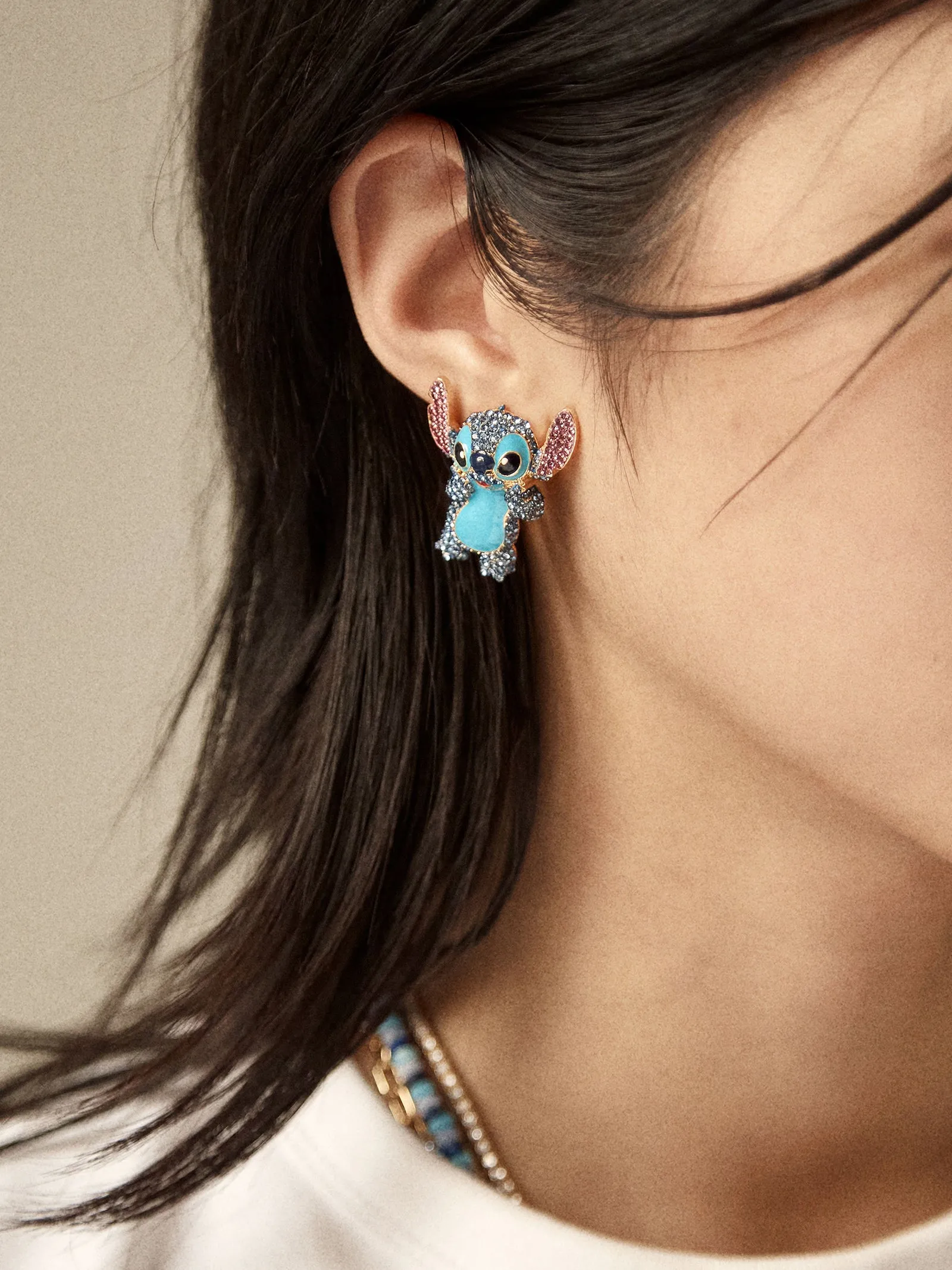 Disney Stitch Statement Stud Earrings - Blue sold by BaubleBar product image thumbnail 2