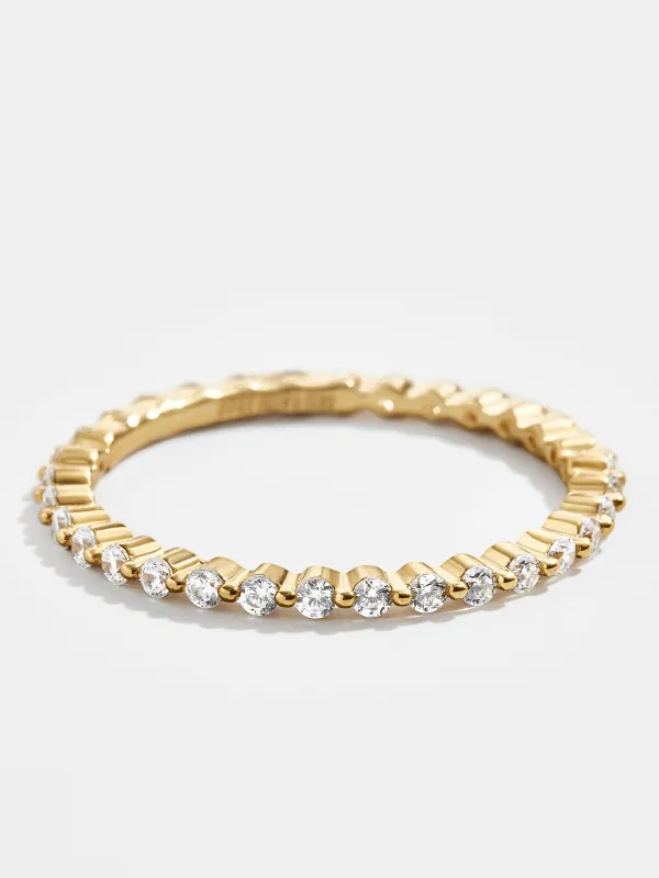 Mera 18K Gold Ring - Gold/Pavé sold by BaubleBar