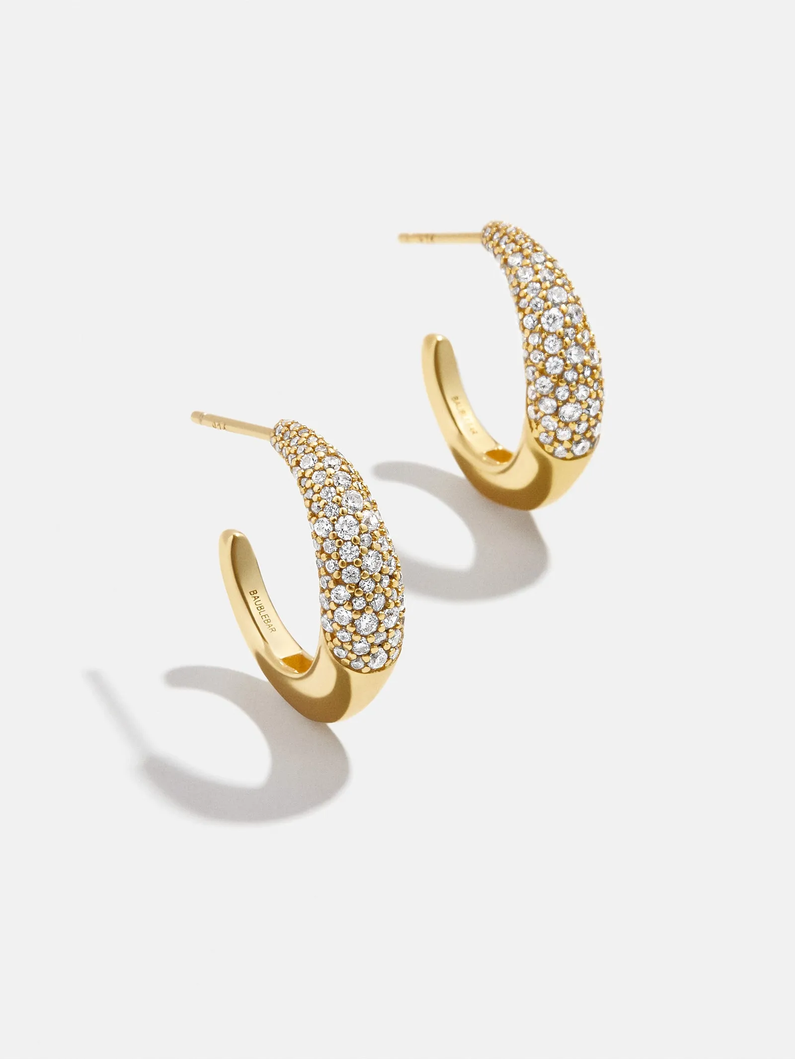 Gracie 18K Gold Earrings - Gold/Pavé sold by BaubleBar