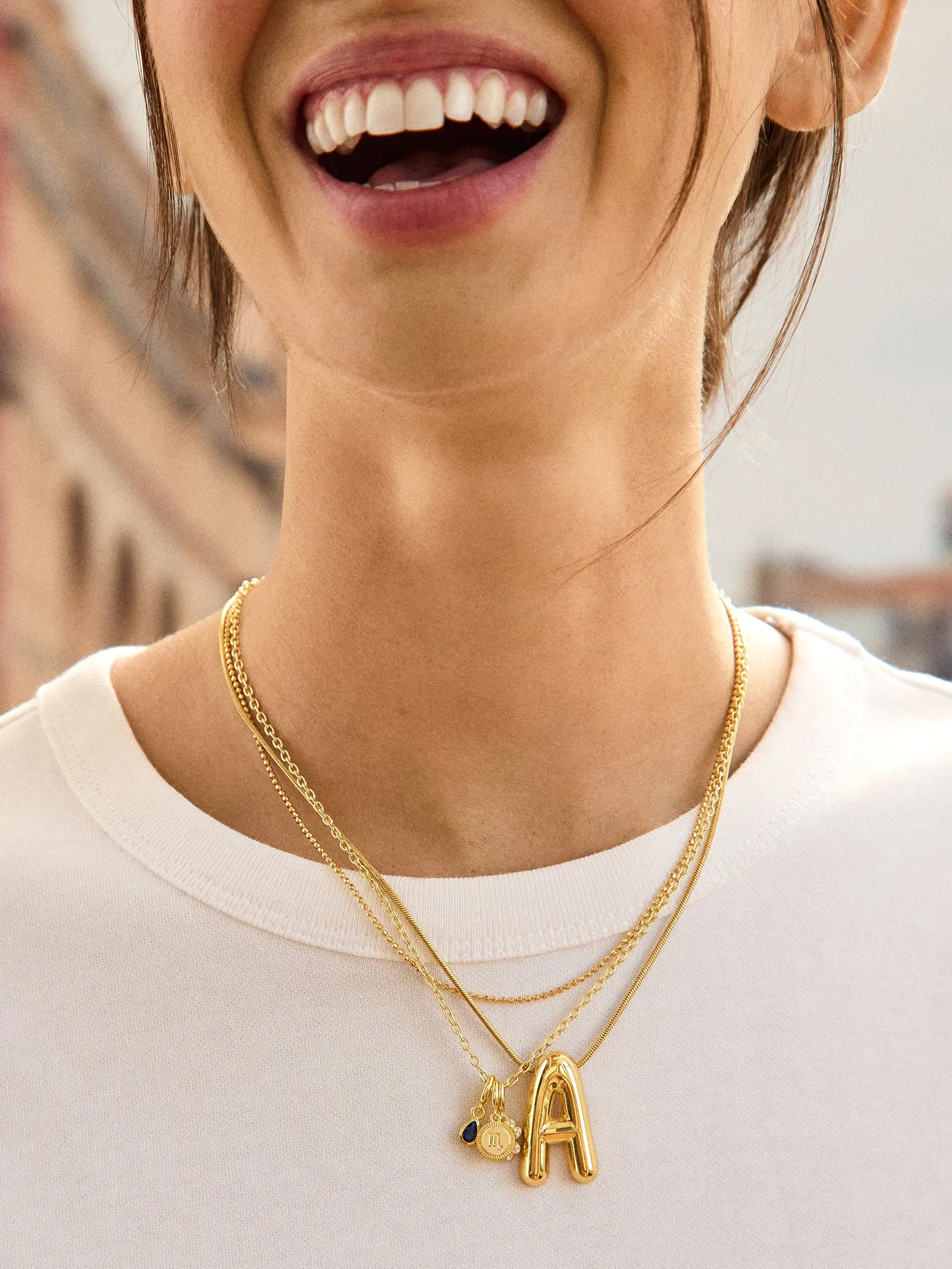 Cluster Charm Necklace - Cable Chain sold by BaubleBar product image thumbnail 2