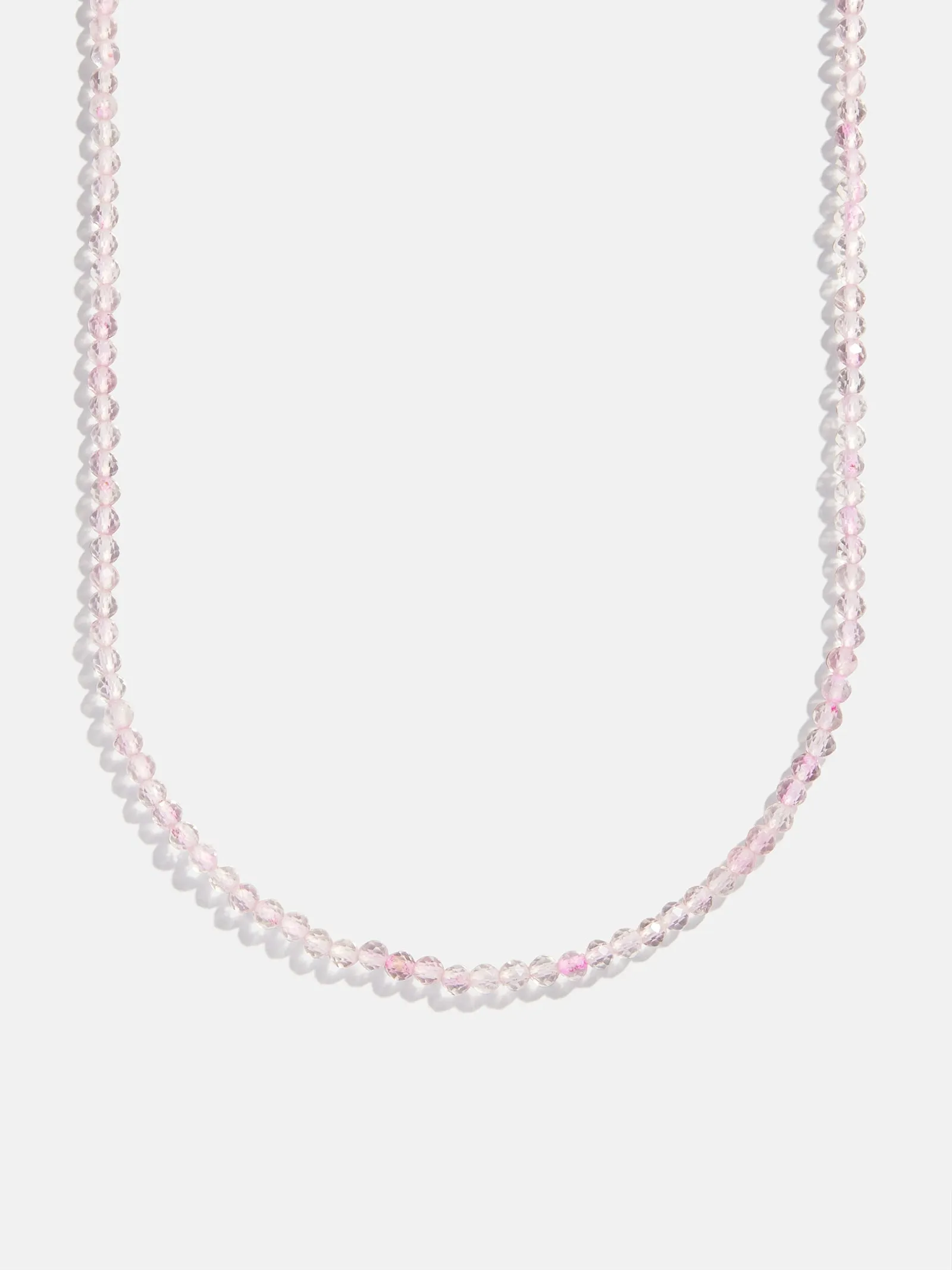 Semi-Precious Cluster Charm Necklace Chain - Rose Quartz sold by BaubleBar