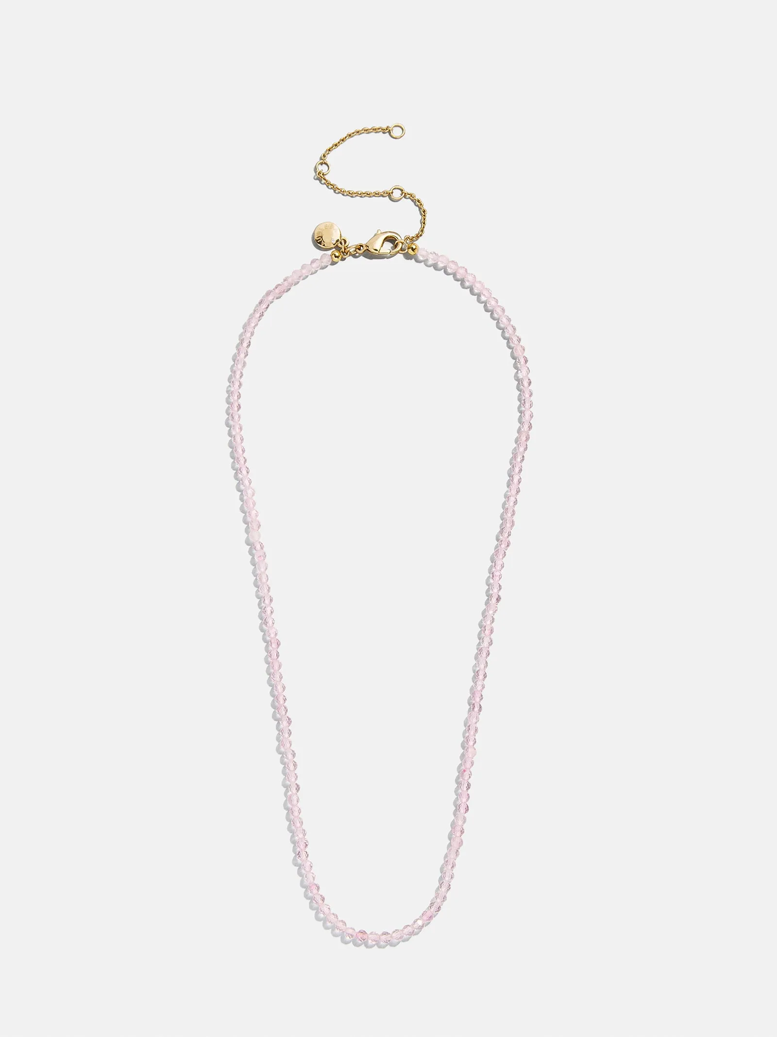 Semi-Precious Cluster Charm Necklace Chain - Rose Quartz sold by BaubleBar product image thumbnail 3
