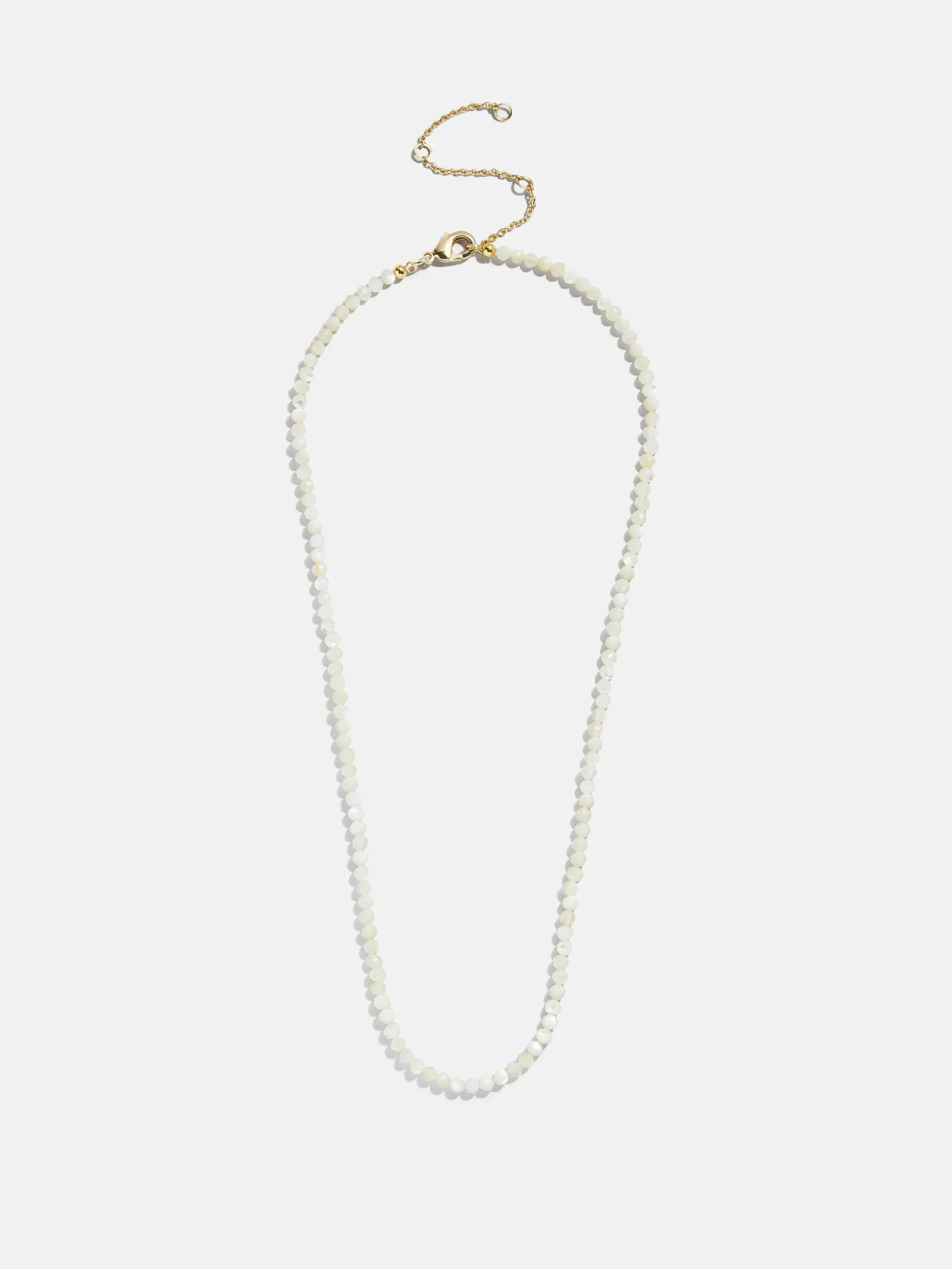 Semi-Precious Cluster Charm Necklace Chain - Mother of Pearl sold by BaubleBar product image thumbnail 3