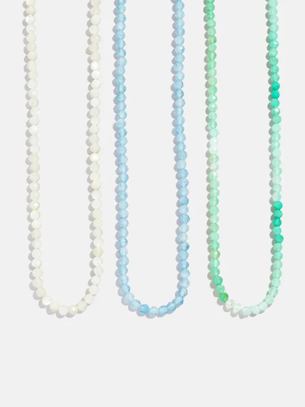 Semi-Precious Cluster Charm Necklace  Chain - Aquamarine sold by BaubleBar