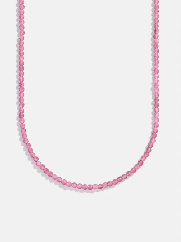 Semi-Precious Cluster Charm Necklace Chain - Pink Tourmaline sold by BaubleBar