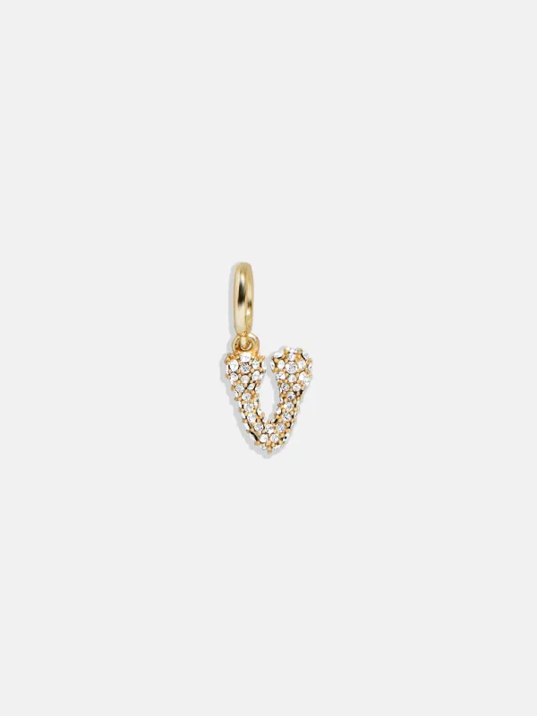 Pavé Bubble Initial Cluster Charm  - V sold by BaubleBar
