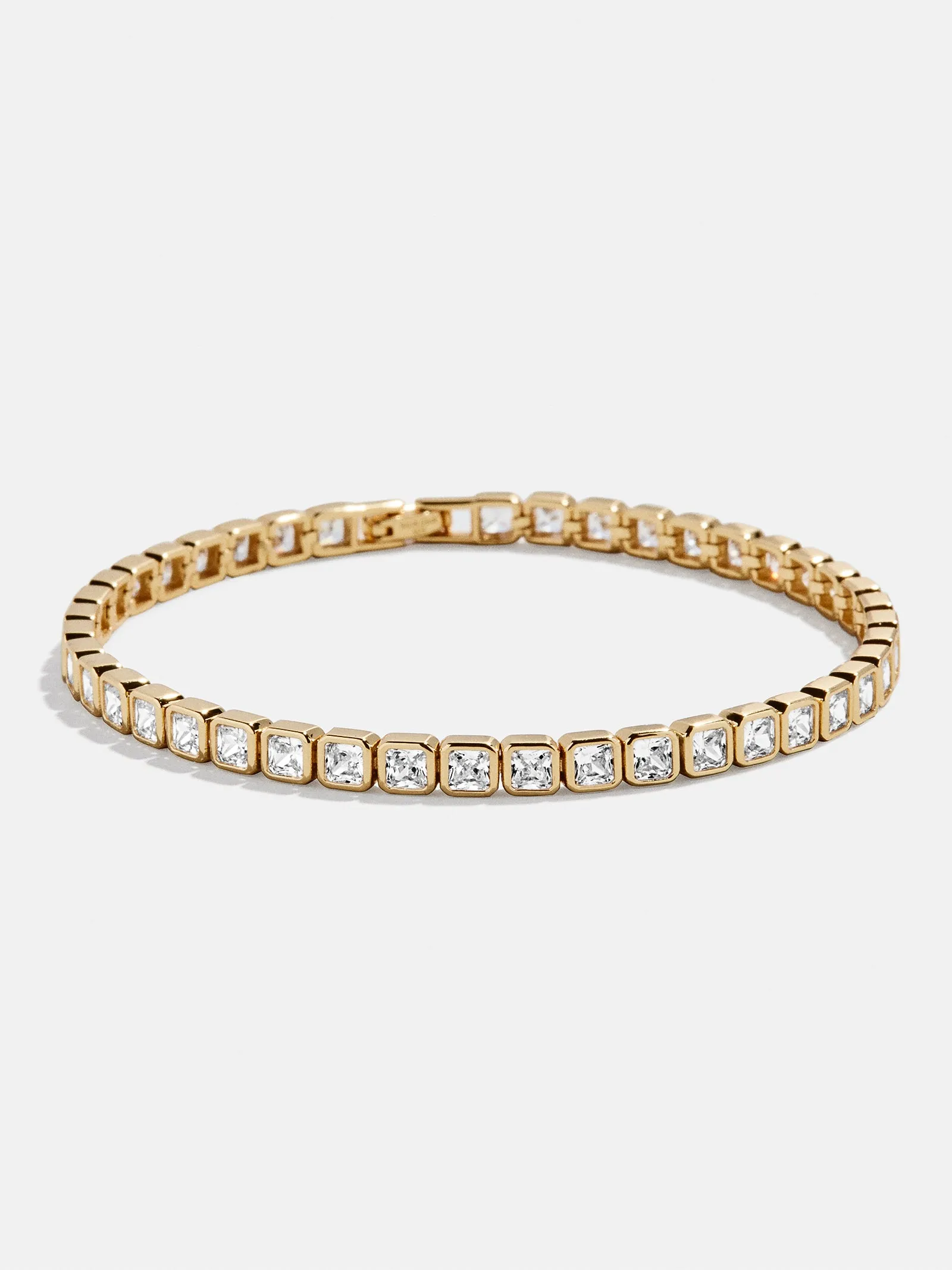 Kristin 18K Gold Tennis Bracelet - Square Bezel sold by BaubleBar product image thumbnail 4