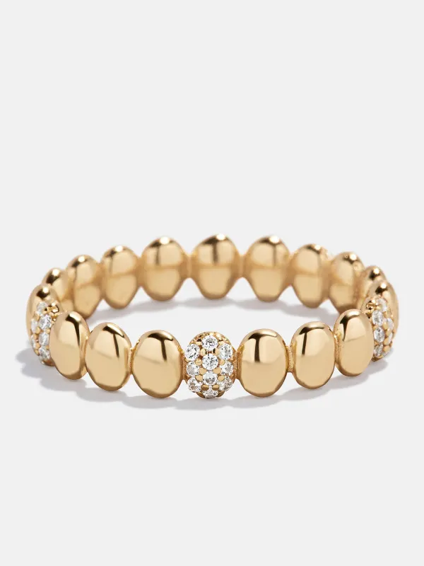 Alyssa 18K Gold Ring - Gold/Pavé sold by BaubleBar