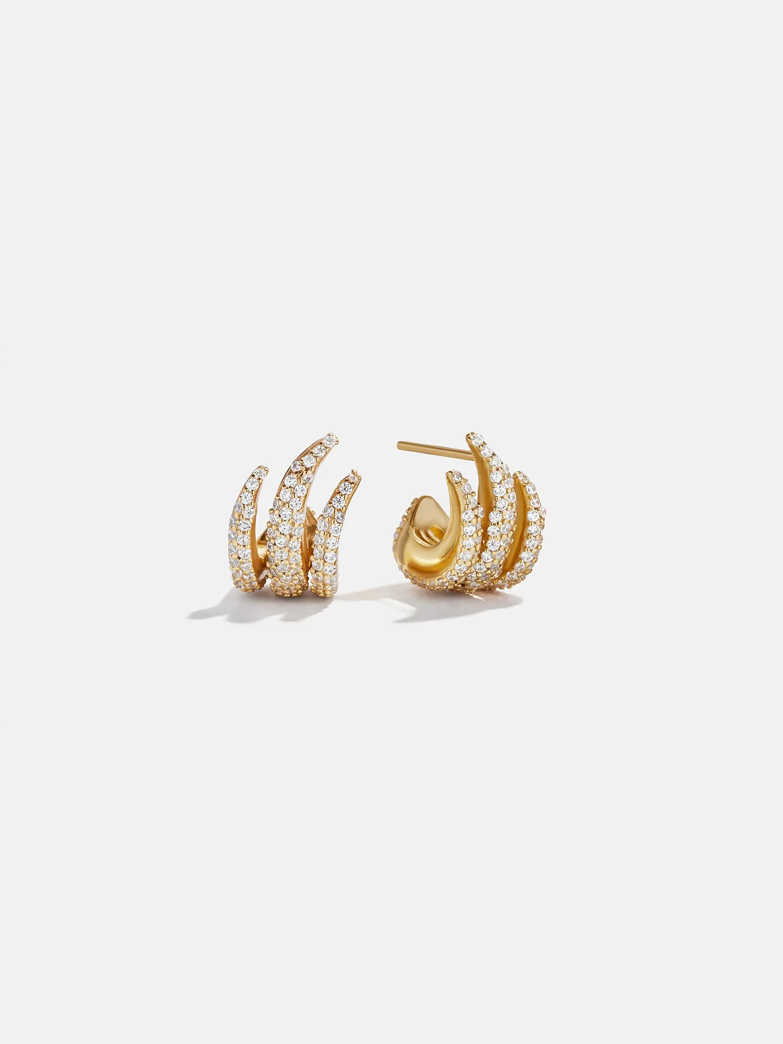 Giselle 18K Gold Earrings - Gold/Pavé sold by BaubleBar